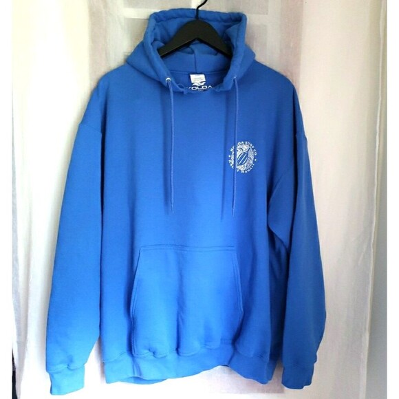 Hawaii Koloa Surf Co Kauai Royal Blue Pullover Hoodie Sweatshirt Size 2XL * FLAW - Picture 1 of 12